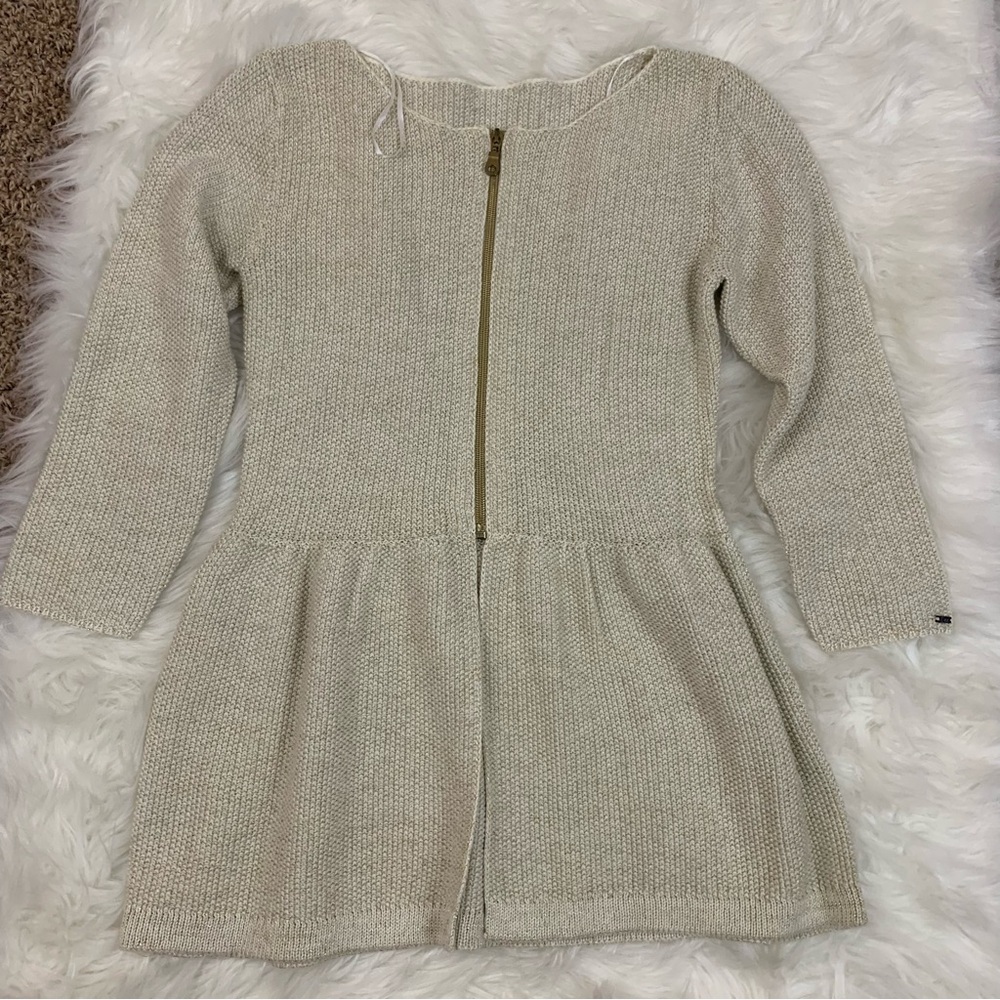 Dex Gold Knitted Ruffle Back Zip Sweater - Picture 10 of 14